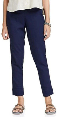 HouseOfCommon Slim Fit Women Dark Blue Trousers