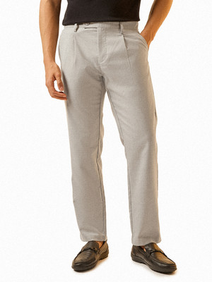 THE BEAR HOUSE Regular Fit Men Grey Trousers