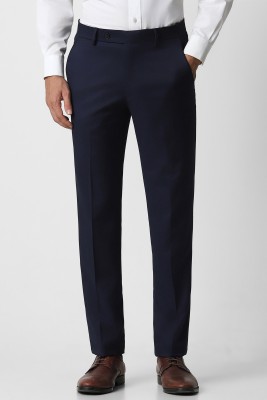 VAN HEUSEN Slim Fit Men Dark Blue Trousers