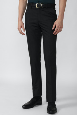 VAN HEUSEN Regular Fit Men Grey Trousers