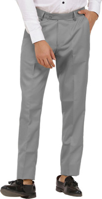 Kundan Regular Fit Men Grey Trousers