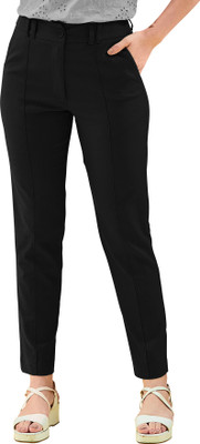 HEER FASHION Comfort Fit Women Black Trousers