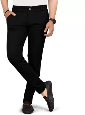 lapataclub Regular Fit Men Black Trousers