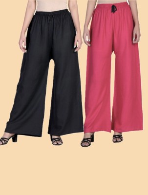 Sellingsea Regular Fit Women Pink, Black Trousers