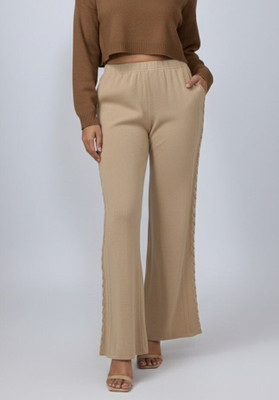 VKFcollection Straight Fit Women Beige Trousers