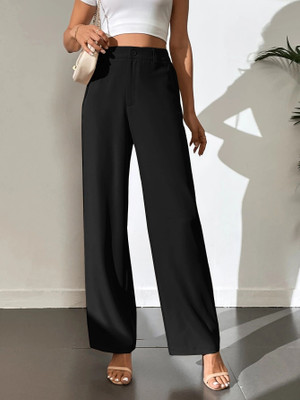 Toochki Relaxed Women Black Trousers