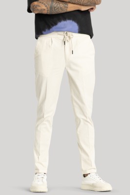 Snitch Slim Fit Men Beige Trousers