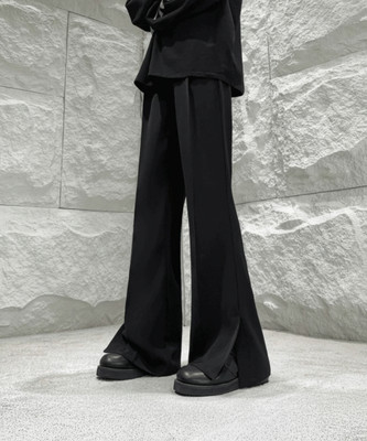 LYN Loose Fit Men Black Trousers