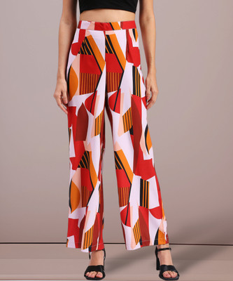 fithub Regular Fit Women Red Trousers
