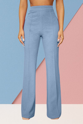 AKOTTY Regular Fit Women Light Blue Trousers