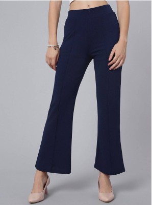 Sidhifashion Regular Fit Women Dark Blue Trousers