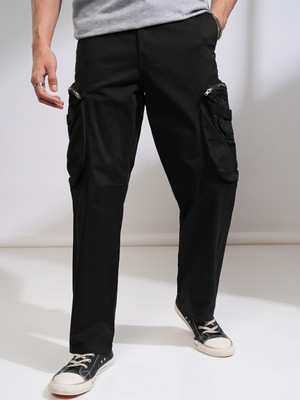 HIGHLANDER Straight Fit Men Black Trousers