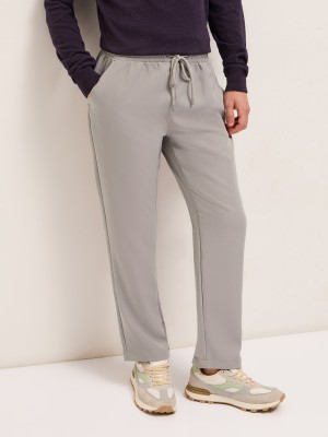 THE BEAR HOUSE Straight Fit Men Grey Trousers