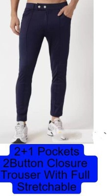 ynam Slim Fit, Regular Fit Men Blue Trousers