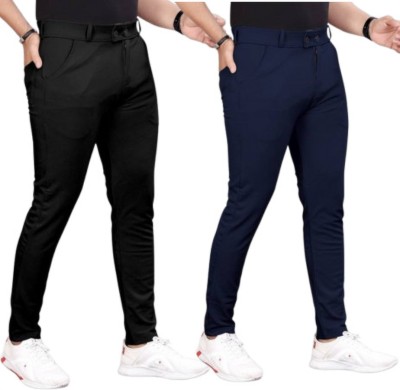 MD Casual Slim Fit Men Dark Blue Trousers