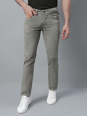 CANTABIL Regular Fit Men Light Green Trousers