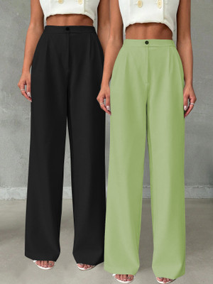 Toochki Relaxed Women Black Trousers