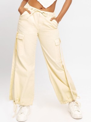 Freakins Straight Fit Women White Trousers