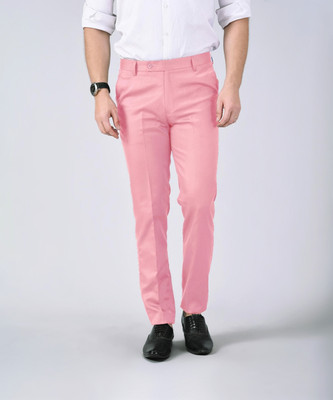 AD & AV Regular Fit Men Pink Trousers