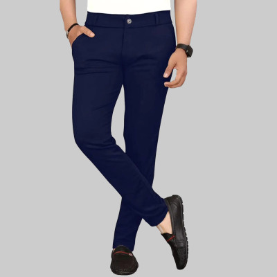 Jkgarment Regular Fit Men Blue Trousers