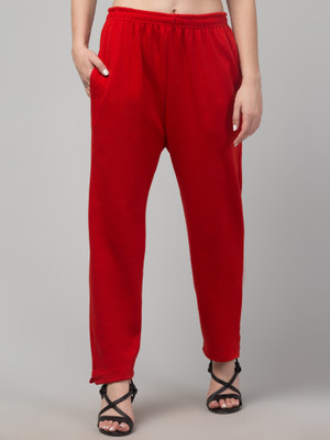 FamBee Regular Fit Women Red Trousers