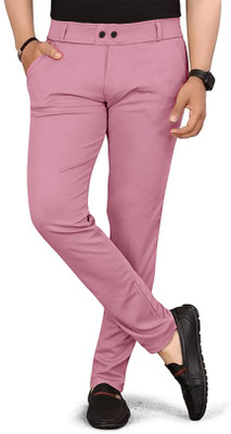 COMBRAIDED Regular Fit Men Pink Trousers
