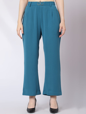 Prettify Regular Fit Women Blue Trousers