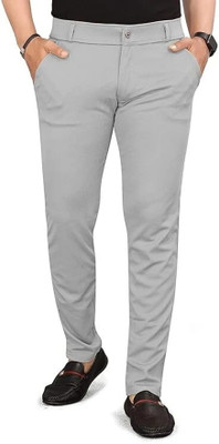 Jkgarment Regular Fit Men Grey Trousers
