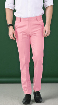 KINGSMAN TAILOR Regular Fit Men Pink Trousers