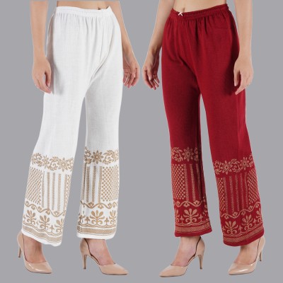 CROWNKING Relaxed Women Multicolor Trousers