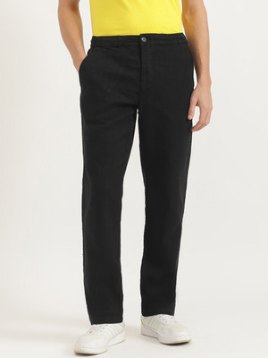 United Colors of Benetton Straight Fit Men Black Trousers