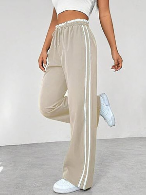 saanvi collection Regular Fit Women Cream Trousers