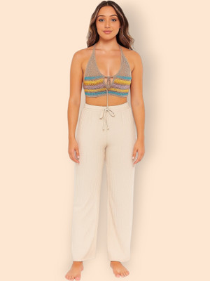 EpicDesigns Comfort Fit Women Beige Trousers