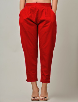 Rakshita Fashions Regular Fit Women Red Trousers