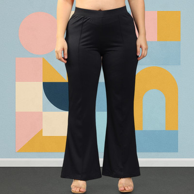 Trouserwala Loose Fit Women Black Trousers