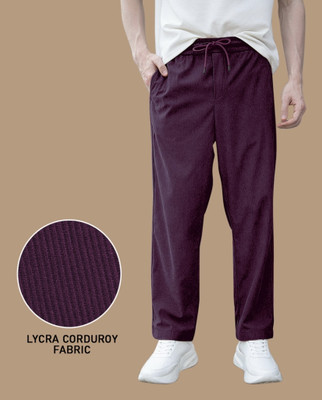 Flicfol Regular Fit Men Maroon Trousers