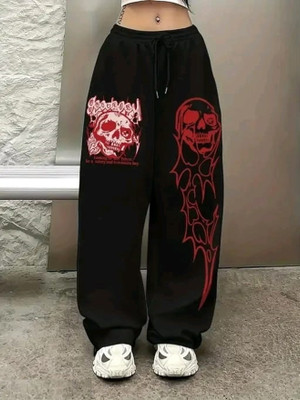 raushiongarment Loose Fit Women Black Trousers