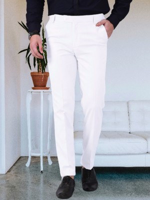 AD & AV Regular Fit Men White Trousers