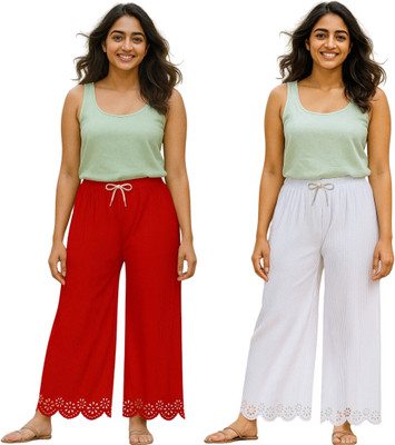 Coolzy Creation Straight Fit Women Multicolor Trousers