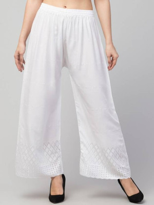 Unifystyle Straight Fit Women White Trousers