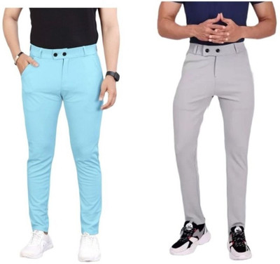 STYLES ERA Skinny Fit Men Blue, Grey Trousers