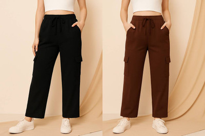 Beee simple Regular Fit Girls Black Trousers