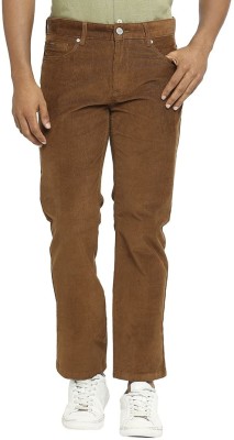 BASICS Slim Fit Men Brown Trousers