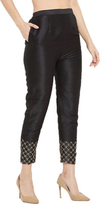 HouseOfCommon Regular Fit Women Black Trousers