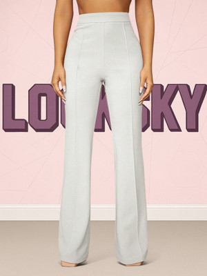 Squadfashion Loose Fit Women White Trousers