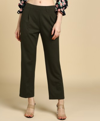 Crazeis Relaxed Women Green Trousers