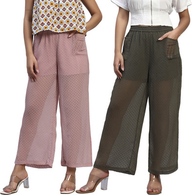 HOE Regular Fit Women Multicolor Trousers