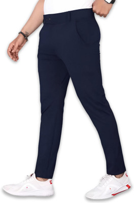 GIBBONTE Regular Fit Men Blue Trousers