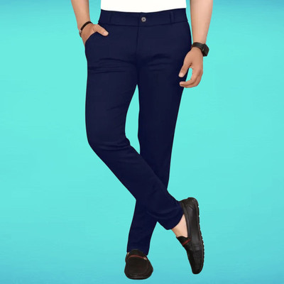 PALCLOUTHES TREND Slim Fit Men Blue Trousers