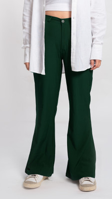 Jaipur Global Comfort Fit Women Green Trousers